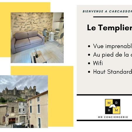 Le Templier Vue Cite Pied Cite Medievale Neuf Carcassonne Zewnętrze zdjęcie